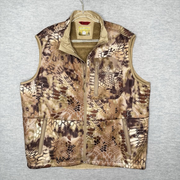 KRYPTEK Highlander Camo Fleece Lined Hunting Vest Men Size XXL Camouflage 2XL - Picture 1 of 10